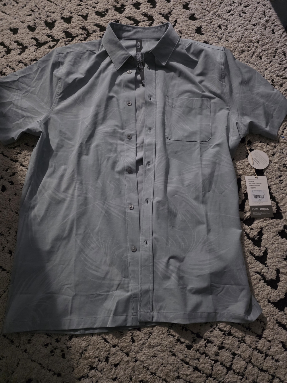 Vuori Chalk Blue Short-Sleeve Button-Down Shirt